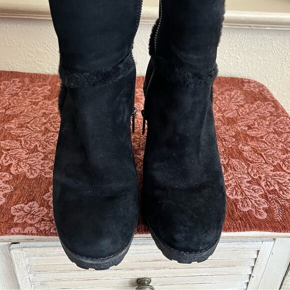 Frye Jen Shearling Short Waterproof Winter Boots Size 9 Black - Picture 6 of 15